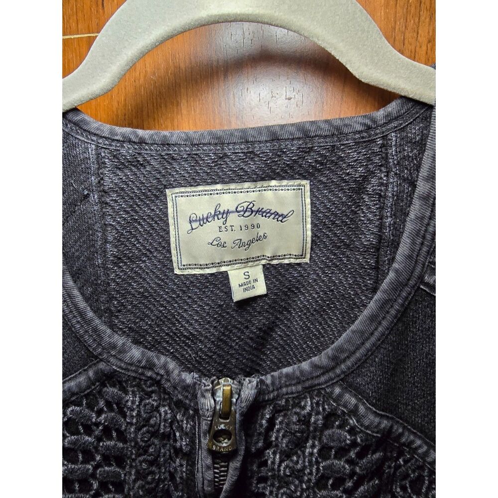 Lucky Brand Crocheted Lace Jacket Sz S EUC - Picture 3 of 5